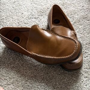 Brown Leather Loafers Croft and Barrow Like New